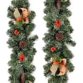 thumbnail image 2 of 2 Guirnaldas Navideñas de 1,8 m LIUYMXG con Piñas Bayas Lazos de Lino, 2 of 5