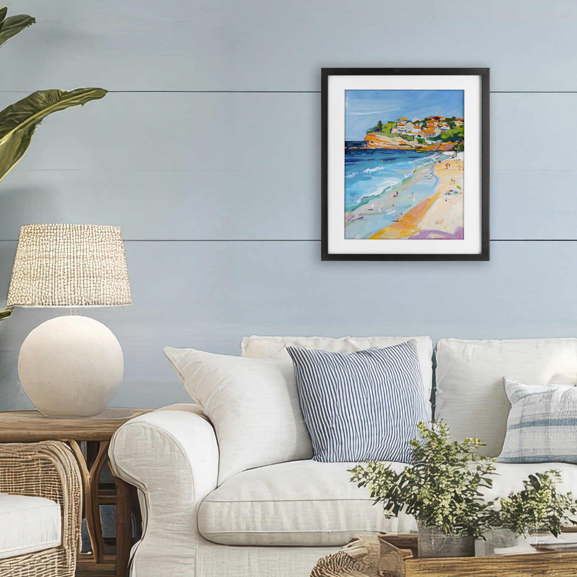 Stupell Industries Bondi Beach Cove Black Framed Print Under Glass, design by The Prints Vibe
