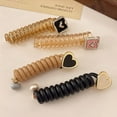 thumbnail image 4 of Conception Queue de Cheval Élastique Bandes de Cheveux en Caoutchouc Liens de Cheveux Bundle Scrunchies Fil de Téléphone Accessoires de Cheveux Femmes Bandeau, 4 of 7