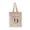 Beige-Letter-d (1 Piece), variant on Beige Floral Monogram Letter Tote Bag Canvas With Zipper Pocket