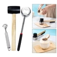 thumbnail image 4 of Juego de herramientas para abrir cocos, abridor de frutas, martillo de goma para quitar la carne de la cáscara de coco. 3 piezas, 4 of 9