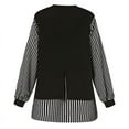 thumbnail image 4 of ZANZEA Women Casual Blouse Outwear O-Neck Striped Patchwork Office Shirt Tops, 4 of 10