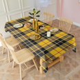 thumbnail image 3 of Yellow Black and Red Checkerboard Checkered Rectangle Tablecloth 60"x102",Waterproof Polyester Rectangle Table Cloth, Wipeable Spillproof Polyester Tablecloth for Dining, Camping, Indoor and Outdoor, 3 of 6