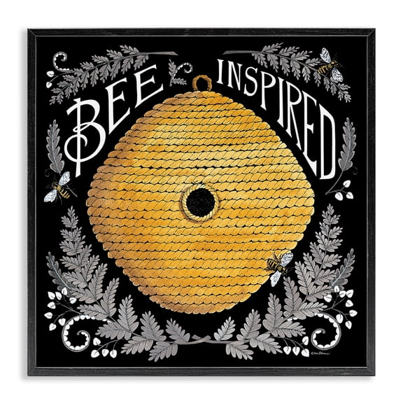 Stupell Industries Farmhouse Black Framed Giclee Art, 12 x 12, by Deb Strain