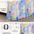Blue Purple Oil Painting Bed Skirt Bed Skirts King Size 16 Inch Drop ...