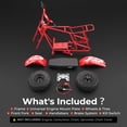 thumbnail image 2 of FRP GMB100 Mini Bike Upgraded Frame Roller Frame, No Engine—Tires, Hydraulic Brake, Seat, Fuel System & Wiring, DIY Bolt-On 79/98/196/212/225cc – Red, 2 of 8