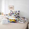 thumbnail image 6 of Manfei Child Teens Cute Animal Dog Bedding Comforter Set 7-Piece,Flying Butterflies King Bedding Sets,Graffiti Splash Ultra Soft Bed Sheets,Super Cozy Room Decor,Reversible, 6 of 8