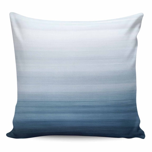 Throw Pillow Covers 26x26 Inch, Blue Ombre Decorative Pillow Cases for Couch Sofa Bed, Watercolor Abstract Minimalist Art Cotton Linen Square Home Decor Pillowcases with Hidden Zipper
