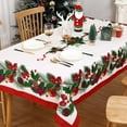 thumbnail image 4 of Christmas Tablecloth, Christmas Table Cloths for Rectangle Tables 60 x 102 Inch, Farmhouse Xmas Table Covers for Kitchen Dining Room Banquet Red & Green Christmas Table Decor, 4 of 5