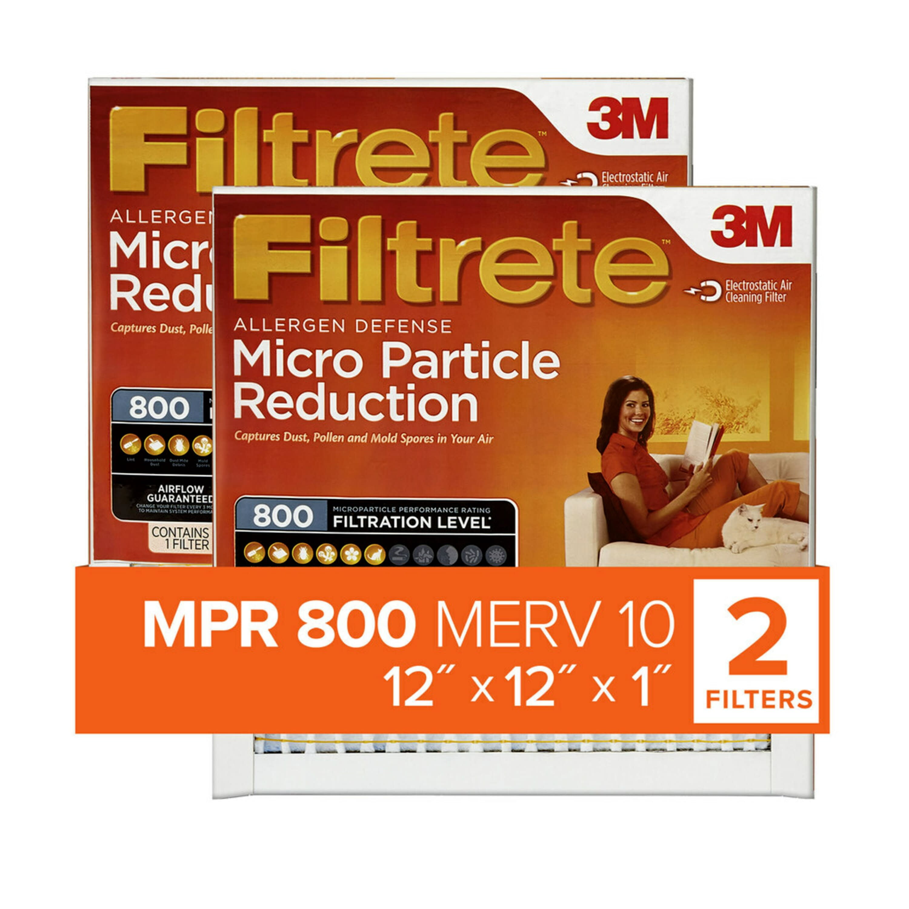 Filtrete 800 Micro Particle Reduction 20x20x1 LOT OF 4