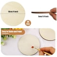 thumbnail image 2 of LEEYNEER 36 Pcs Disques en Bois Ronds Non Finis de 4 Pouces Découpes Naturelles, 2 of 7