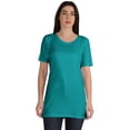 thumbnail image 1 of Inkmeso Plain Basic Tshirt Long Length Tee Short Sleeve Workout Top For Women, 1 of 9