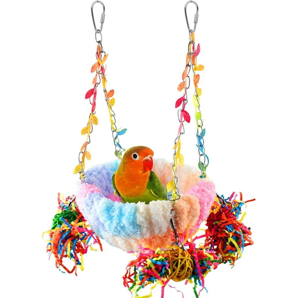 Nido para pájaros, cama de cría para cotorras, nido para acurrucarse con periquitos, cama para agapornis, cama columpio para pájaros para cotorras, agapornis, canarios, pinzones, pájaros