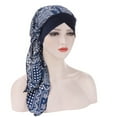 thumbnail image 6 of SPRING PARK Womens Cross Turban Hat Trendy Polyester Scarf Scarves Chiffon Print Design, 6 of 7