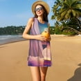 thumbnail image 3 of KLL Dreamy Moonlit Window Pattern Womens Summer Dresses 2025,Loose Round Neck Sleeveless Sundresses Tank Dresses with Pockets, 3 of 7