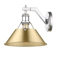 thumbnail image 2 of 3306-1W CH-BCB Golden Lighting Orwell - 1 Light Wall Sconce-9.63 Inches Tall and 10 Inches Wide-Chrome Finish-Brushed Champagne Bronze Shade Color, 2 of 3