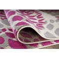 thumbnail image 4 of Modern Floral Circles Pink 2' x 7.2' Runner Rug, 4 of 5