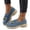 Blue, variant on YOUYEDIAN Loafers for Women Round Toe Versatile Platform Comfy Lace-up Deco Fashion Flats Casual Slip On Soft Walking Shoes