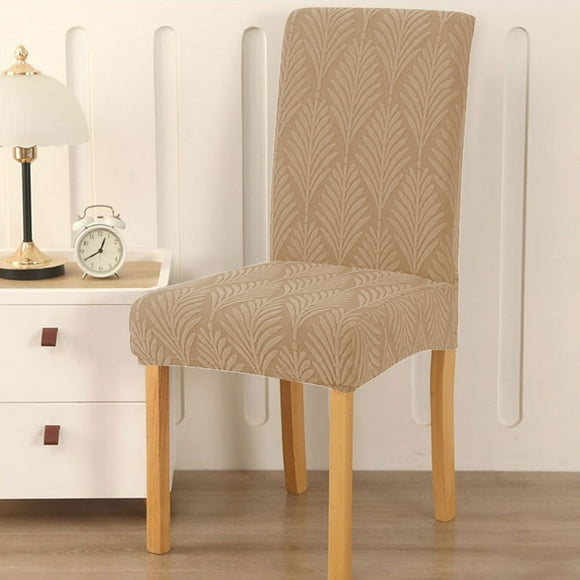 Popular Picks,Thickened Leaf Chair Cover, Full Elastic Hotel and Household Seat Cover, Complete Protection for Chairs, | Polyester, Khaki-938 $BS$3
