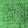 thumbnail image 1 of Ahgly Company Indoor Square Oriental Emerald Green Industrial Area Rugs, 4' Square, 1 of 4