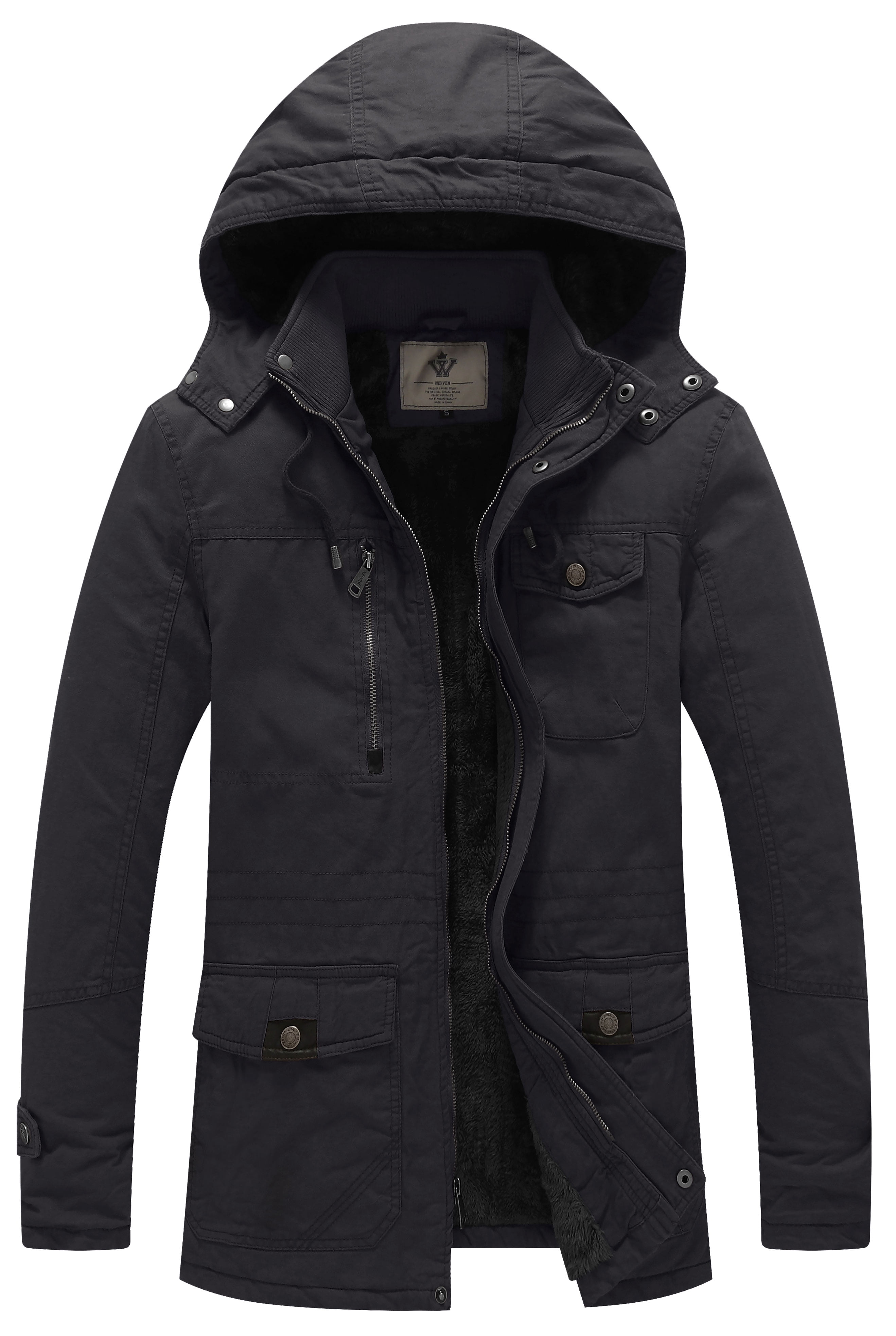 WenVen Men's Warm Thickened Cotton Jacket Coat XL - Walmart.com