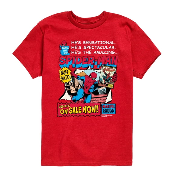Marvel - Spider-Man Comic Boys' Short Sleeve Graphic T-Shirt