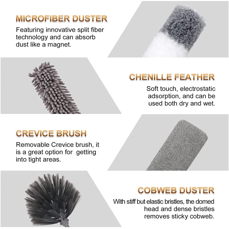 Happylost 9-Piece Microfiber Extendable Duster Set with Accessories photo 4