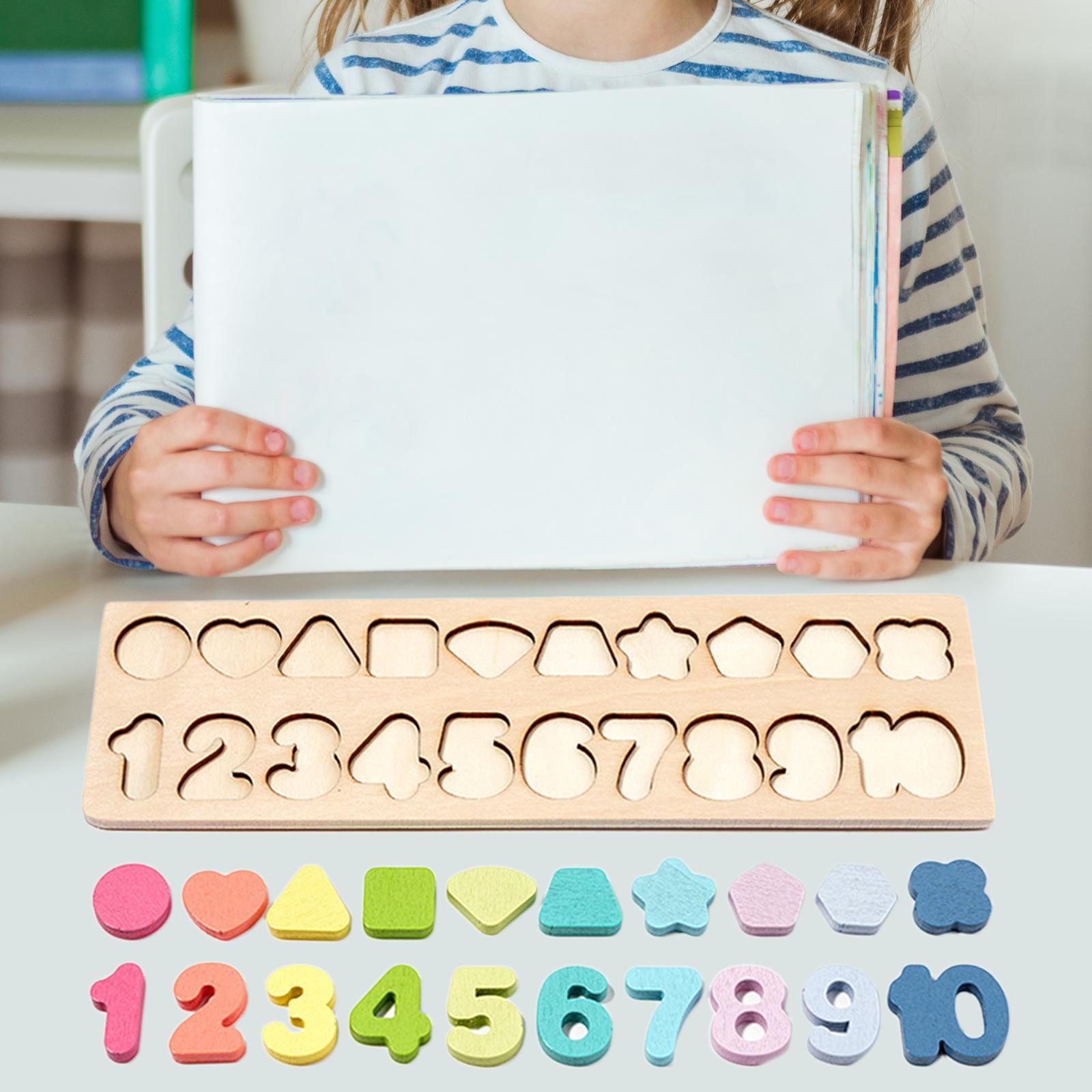Yinanstore Number Shape Puzzle Sorting Toys Development Toy