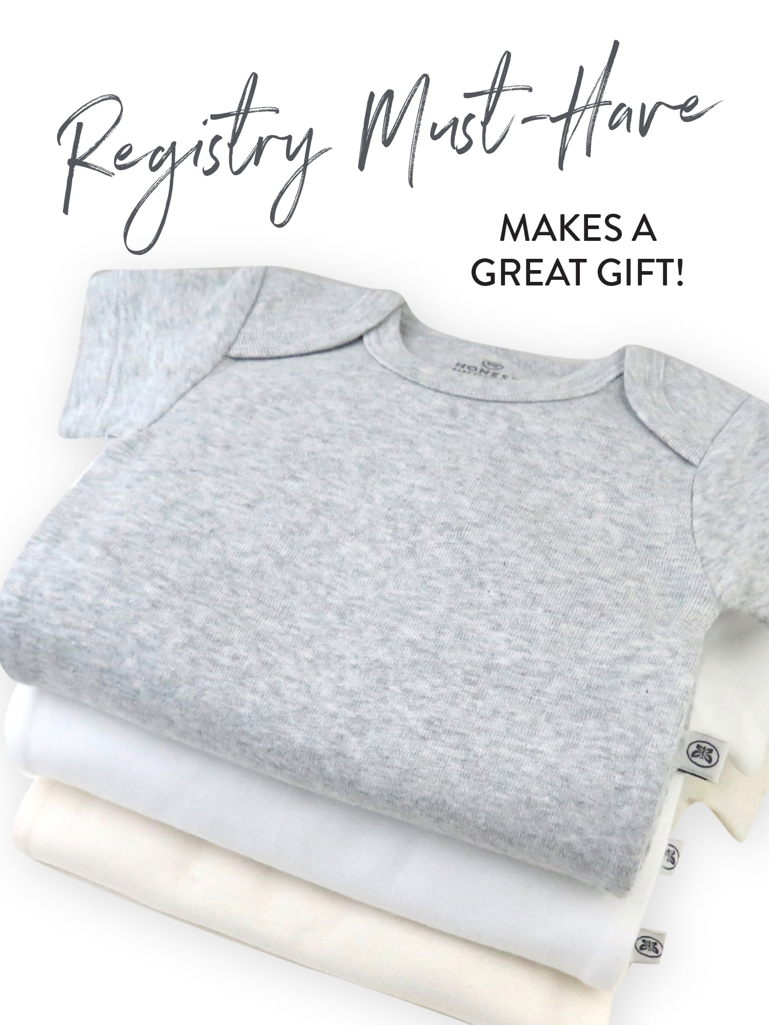 Honest Baby Clothing Baby Boy or Girl Gender Neutral Organic Cotton Short Sleeve Bodysuits, 3 Pack (Preemie-24 Months)