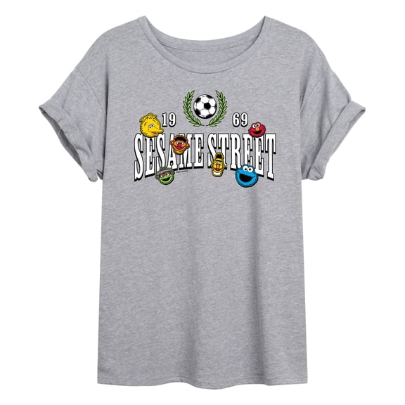 Sesame Street - Ss Soccer Jersey - Women's Oversized Graphic T-Shirt