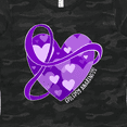 thumbnail image 4 of Inktastic Epilepsy Awareness Purple Ribbon Around Heart Women's T-Shirt, 4 of 5