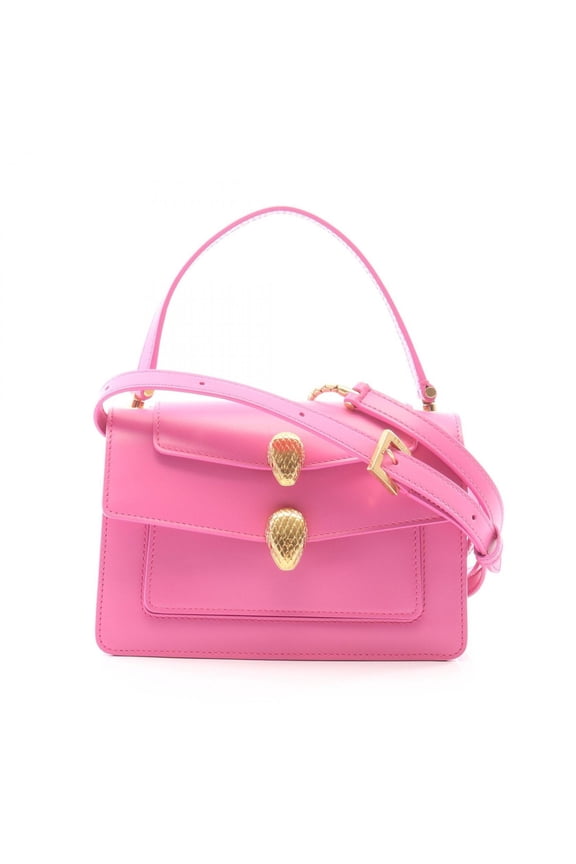Pre-Owned BVLGARI x ALEXANDER WANG Serpenti 2-Way Handbag, Leather, Women's, Pink