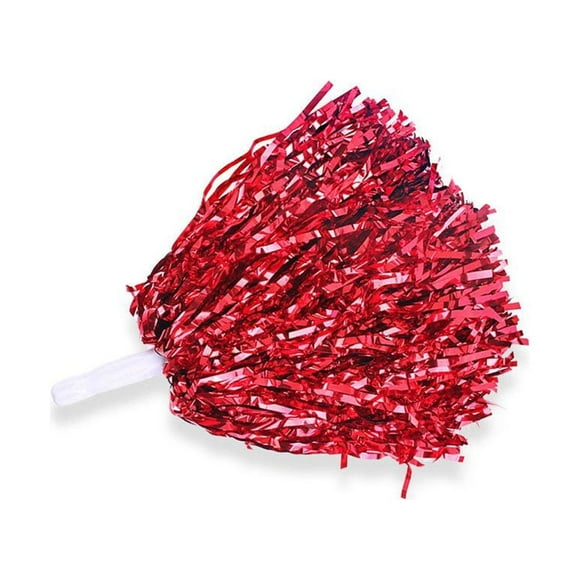 Advancent Paquete de 2 pompones de animadora, competición deportiva, pompones de animadora de mano, decoración de fiesta para niños y adultos Kits de decoración para fiestas Rojo