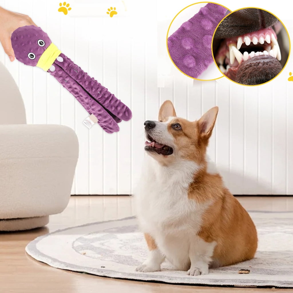 Miiottaa Pet Plush Octopuses Toy Molar Chew Toy Puppies Teething for Teething Cleaning Dog Octopuses Chew Toy Teething