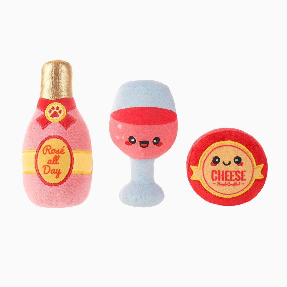 Hugsmart Picnic Time Backyard Picnic Plush Dog Toy - Fuzzy, Squeaky, for Small & Medium Dogs