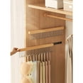 thumbnail image 2 of Wooden Pull-Out Wall Hanger - 6-Hook Space Saving Closet Organizer for Scarves, Ties & Belts, Minimalist Storage Solution for Bedroom, Entryway & Closet - Natural Finish, 2 of 6