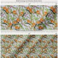 thumbnail image 2 of Soimoi Cotton Cambric Fabric Leaves & Tropical Flower Watercolor Printed Fabric 1 Yard 56 Inch Wide, 2 of 7