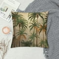 thumbnail image 2 of JEUXUS  Palm Tree Throw Pillow Covers Beautiful Gold Details Pillow Cushion Cases Square Pillowcases for Sofa Couch Bedroom Living Room Car, 2 of 5
