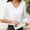 White, variant on Fashion Solid Color Women Summer Casual Top Office Blouse