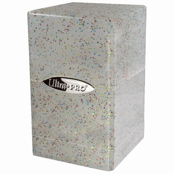 Ultra Pro Satin Tower Deck Box - Clear Glitter New