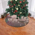 thumbnail image 2 of FMSHPON Peacock Flower Cranes Xmas Christmas Tree Skirt Stand Mat for Holiday Party Decoration Indoor Outdoor 48 inches, 2 of 3