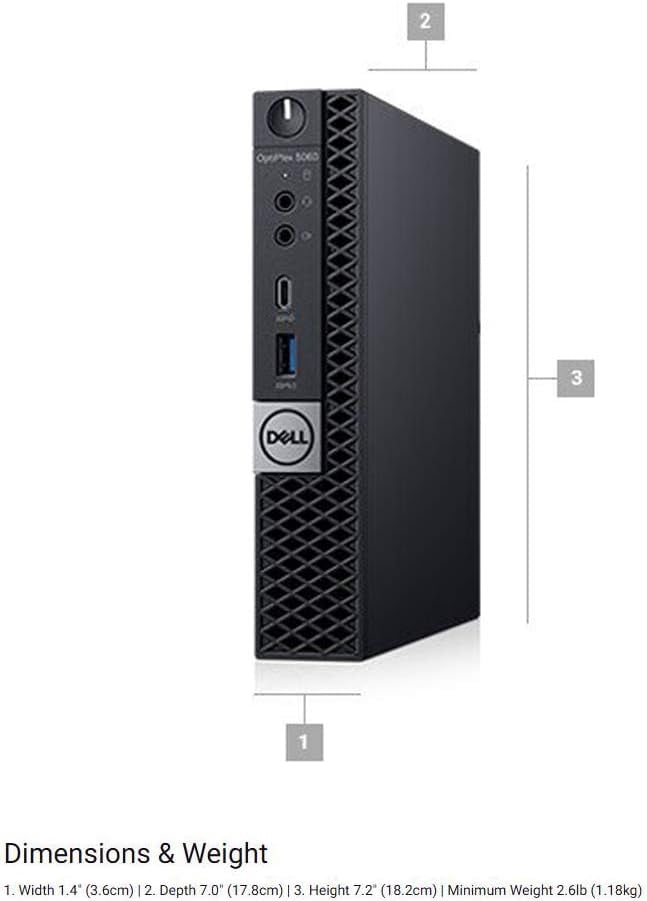 Restored Dell OptiPlex 5060 Micro PC Intel Core i5 8th Gen 8GB 256GB Windows 11 (Refurbished)