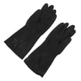 thumbnail image 4 of WRISTBIQUE Kitchen Rubber Gloves Black 1 Pair 12.2in Length, 4 of 11