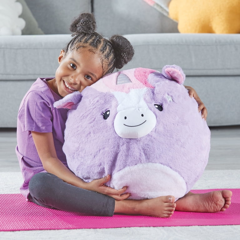 hand2mind BubblePlush Yoga Ball Buddy, Unicorn for Kids - Walmart.com