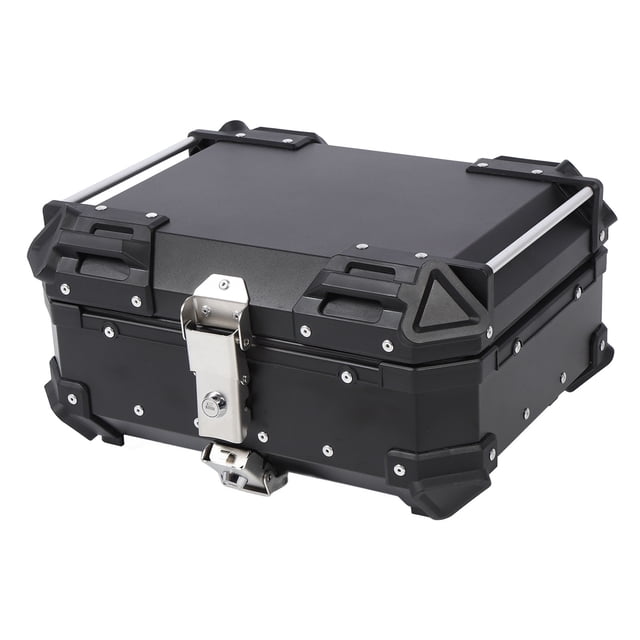 Baúl Superior Para Motocicleta de 25 L, Baúl Trasero de Aleación de Aluminio de 25 L Con Cerrado de Seguridad, Caja Portaequipajes Universal para Moto, Caja Trasera Casco