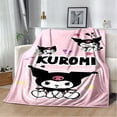 thumbnail image 5 of Japanese anime Kuromi cartoon cute blanket Adult Home Bedroom Outdoor Blanket Portable Soft Flannel Warmth Customizable, 5 of 7