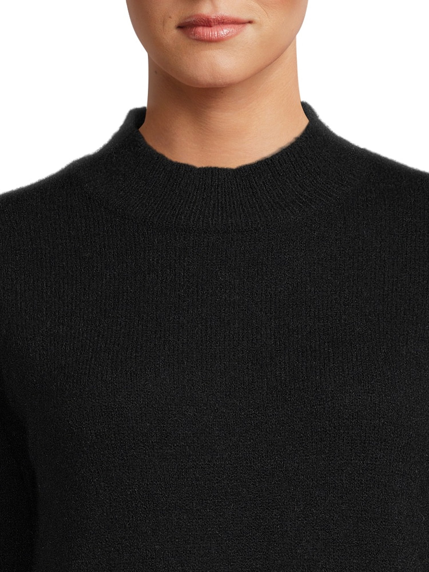 Dreamers by Debut Women's Elbow Patch Mock Neck Sweater