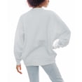 thumbnail image 2 of Women's Gameday Couture Oatmeal Washington Commanders Superstar Premium Fleece Drop Shoulder Pullover Sweatshirt, 2 of 2