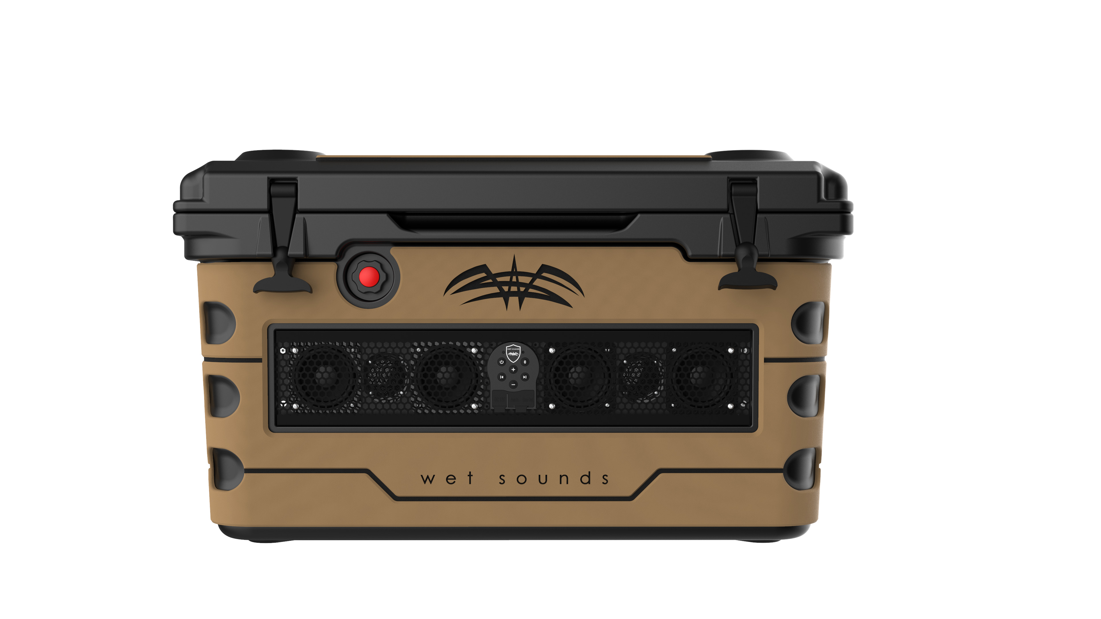 Wet Sounds Stealth SHIVR-55-BLK Black High Output Audio Cooler Speaker  System Full Gator Step Kit Whiskey Over Black