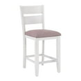 thumbnail image 4 of Pemberly Row 6-Piece Farmhouse Wood Counter Dining Set in Antique White/Brown, 4 of 14